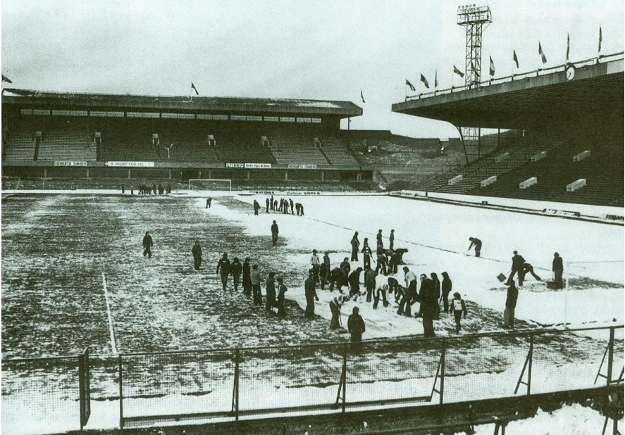 Sheffield Wednesday's Hillsborough stadium before the 1979 FA Cup tie with Arsenal