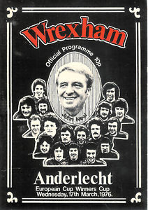 Wrexham v Anderlecht match programme 1976