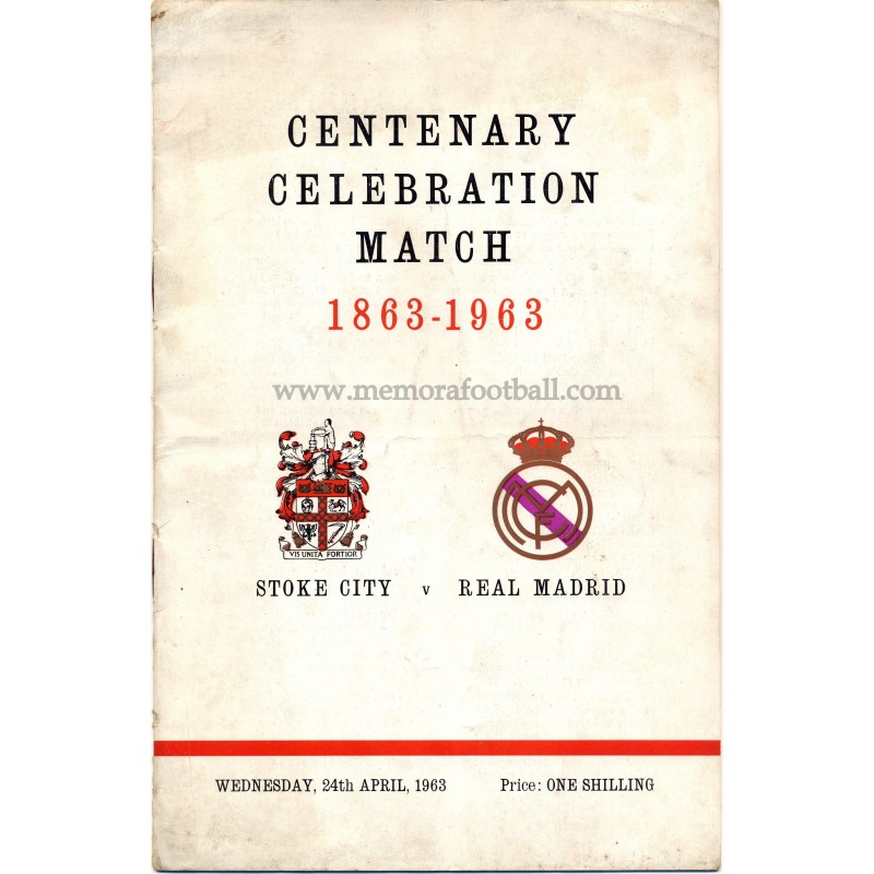 Stoke City v Real Madrid Centenary match programme 1963