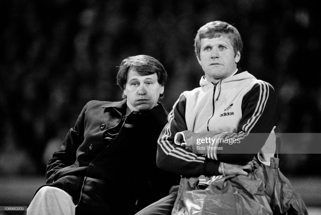 Ipswich Town manager Bobby Robson and his assistant Bobby Ferguson