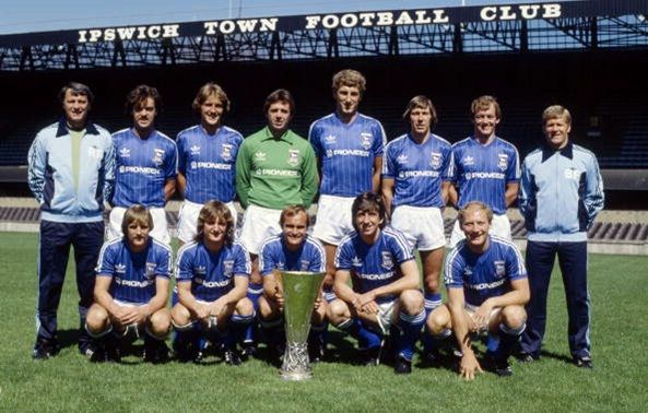 Ipswich Town with the UEFA Cup, 1981