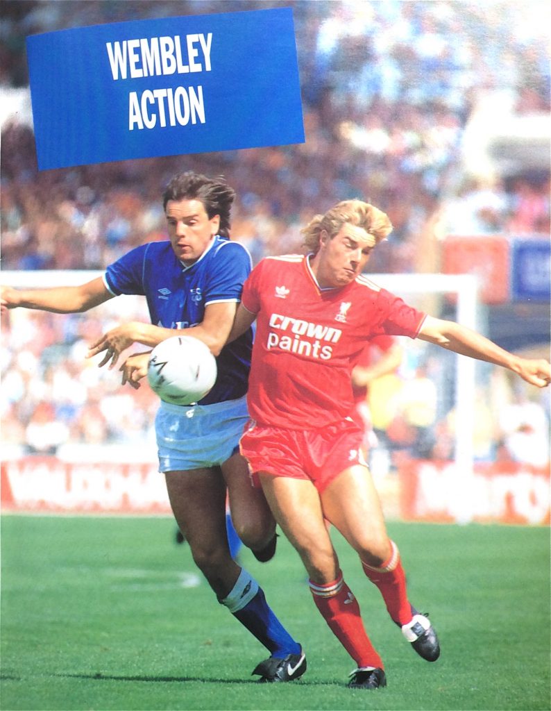 Everton's Graeme Sharp and Liverpool's Barry Venison