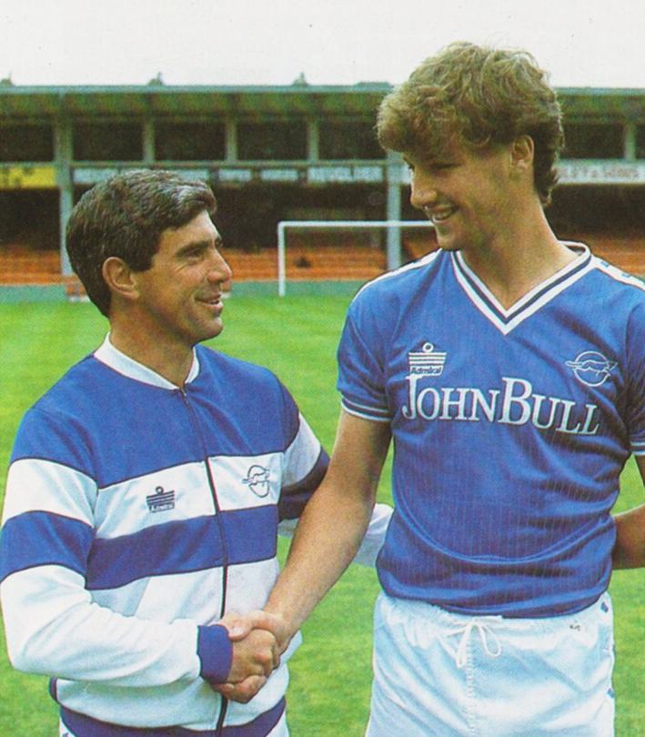 Bryan Hamilton & Steve Walsh of Leicester City, summer 1986