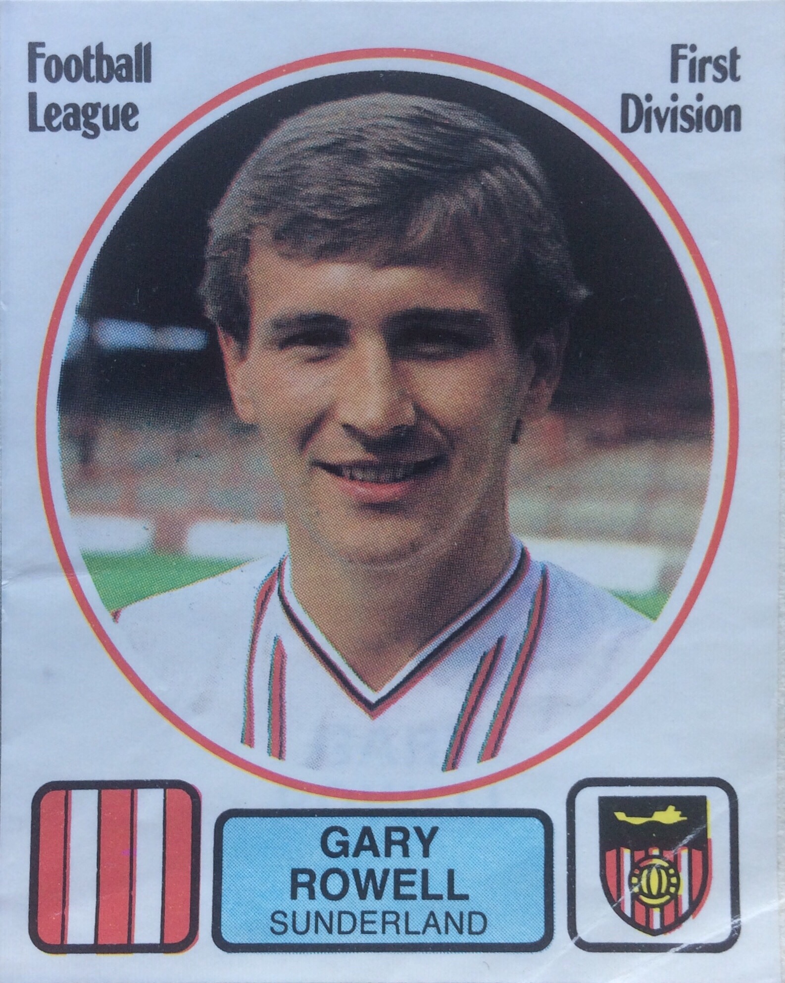 Gary Rowell of Sunderland (Panini 82)