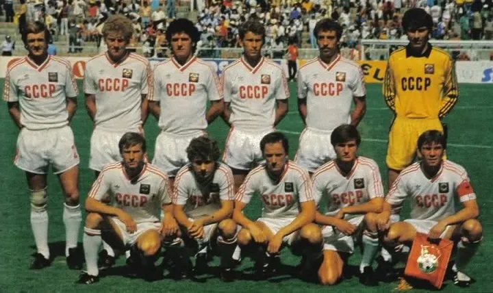 USSR lineup v Belgium, 1986