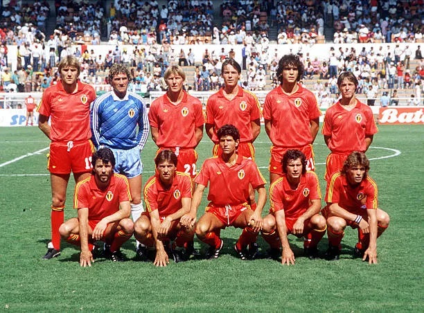 Belgium lineup v USSR, 1986