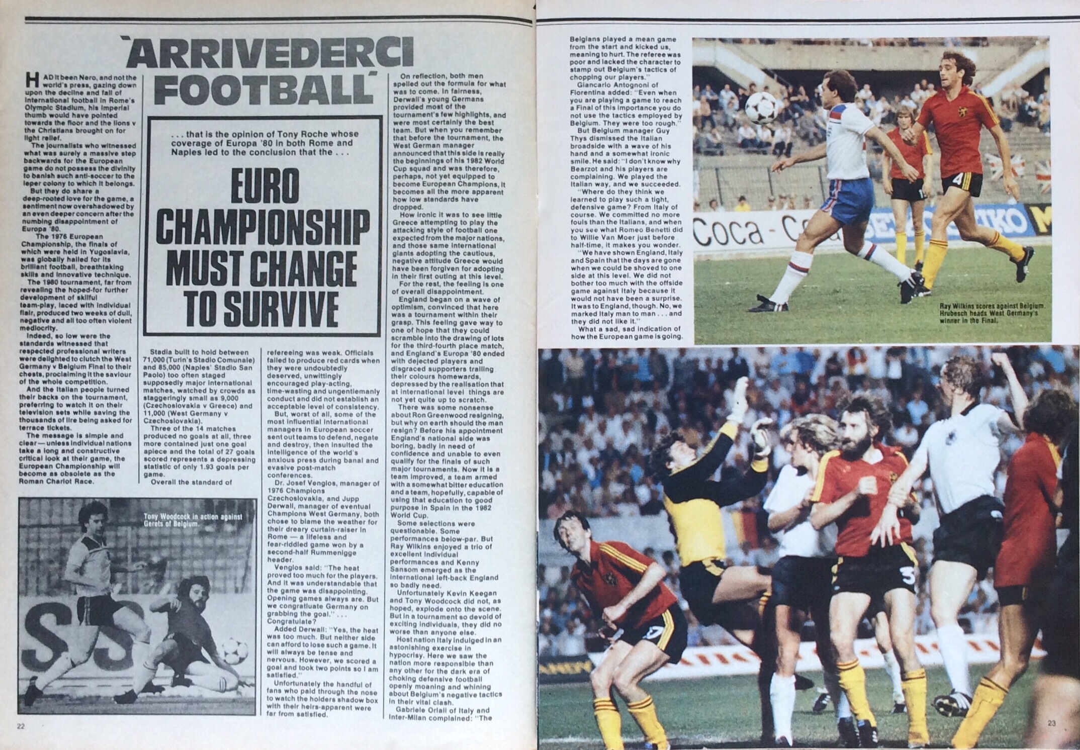 1980 European Championship Report (Soccer Monthly, August 1980)