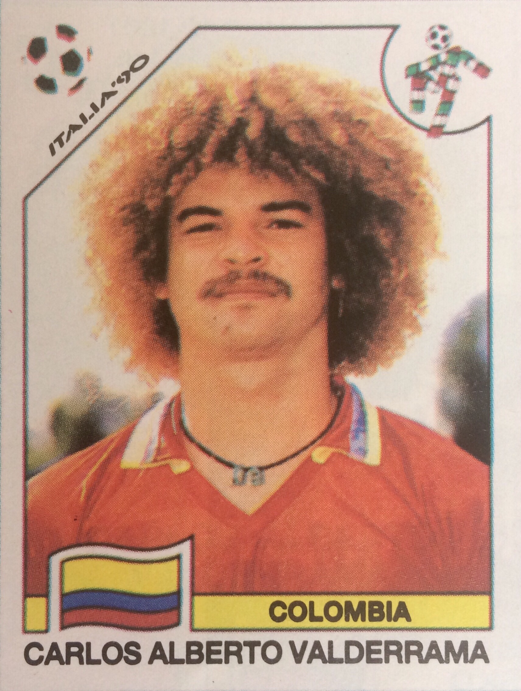 Carlos Valderrama, Colombia (Panini Italia 90)