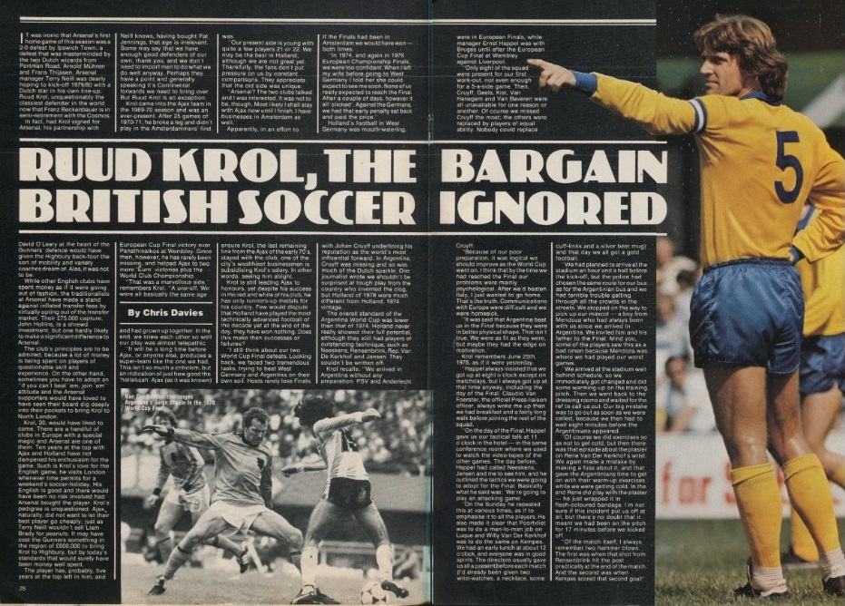 ‘Ruud Krol, The Bargain British Soccer Ignored’