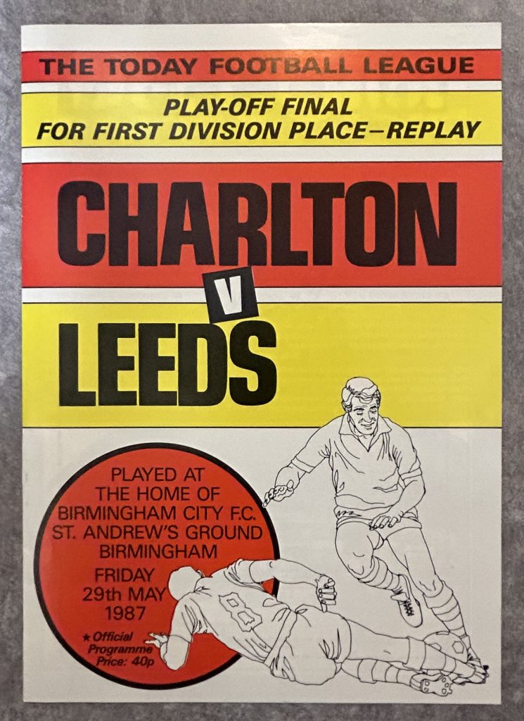 Charlton-Leeds, 1987 play-off final programme