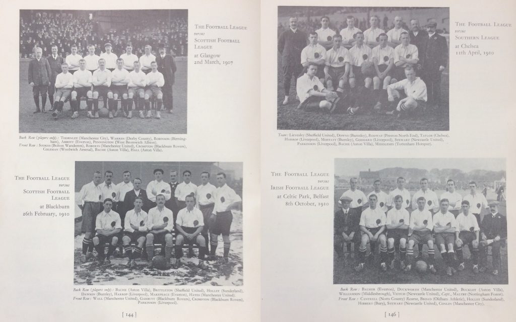 Football League representative inter-league teams, 1900s