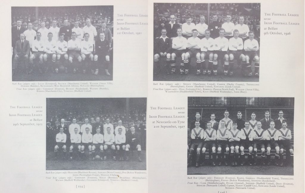 Football League representative inter-league teams, 1920s