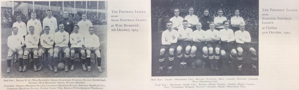 Football League representative inter-league teams, 1914 & 1934