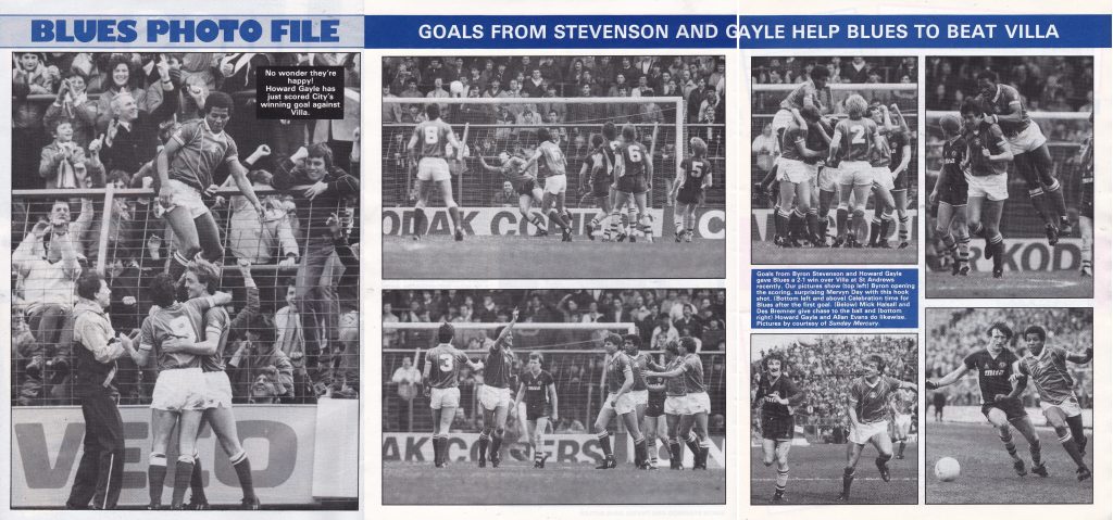 Birmingham City v Aston Villa match images, 1984