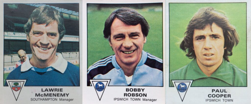 Lawrie McMenemy - Bobby Robson - Paul Cooper (Panini Football 80)