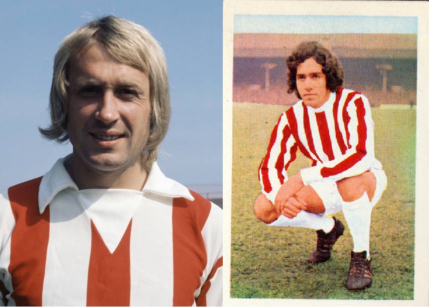 Stoke City's Jimmy Greenhoff & Sean Haslegrave