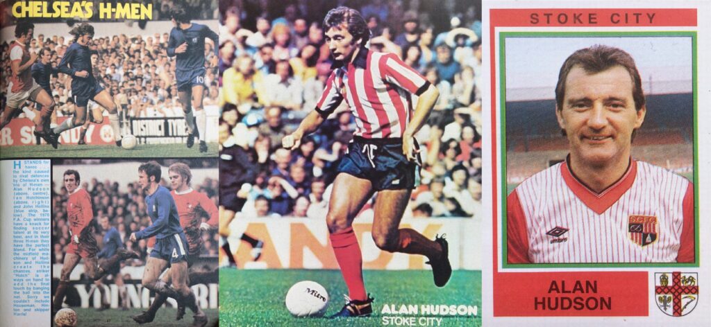 Chelsea's Alan Hudson & John Hollins; Hudson at Stoke