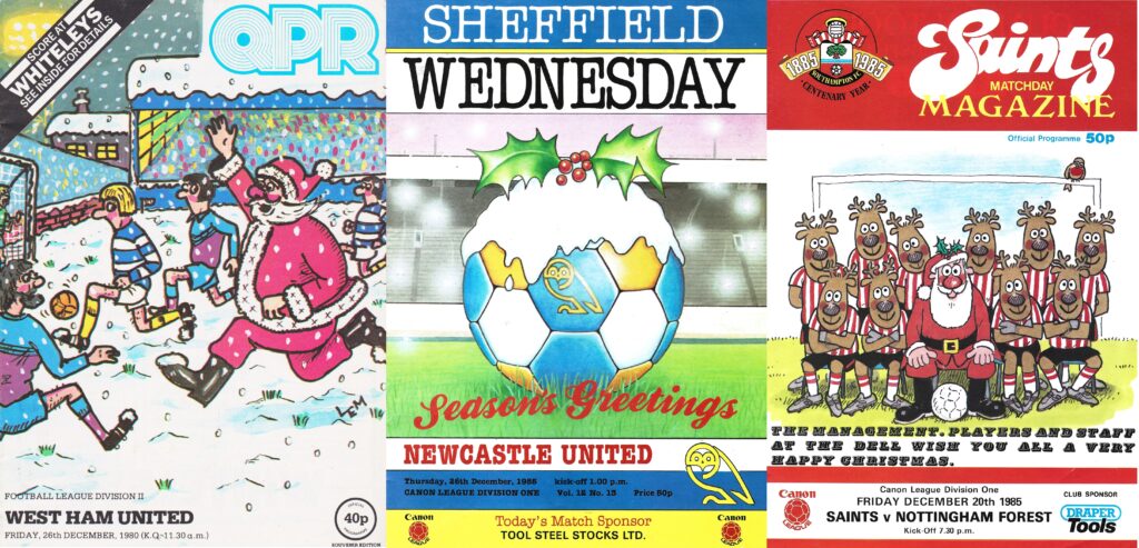 Festive football programmes - from TheSkyStrikers collection