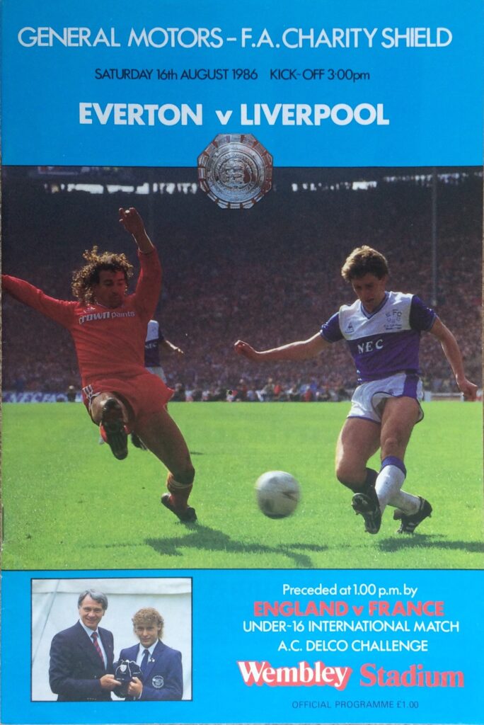 Everton v Liverpool, 1986 Charity Shield match programme