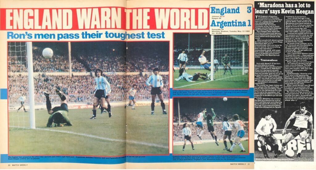 England v Argentina 1980