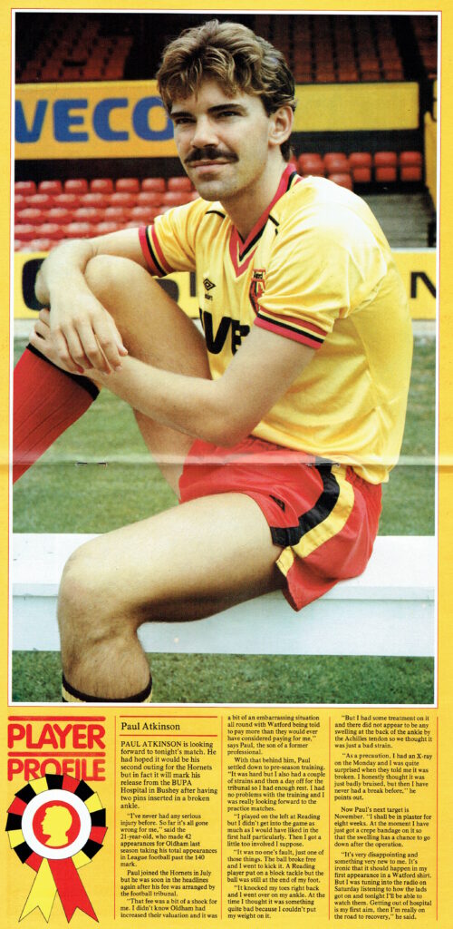 Paul Atkinson, Watford player profile