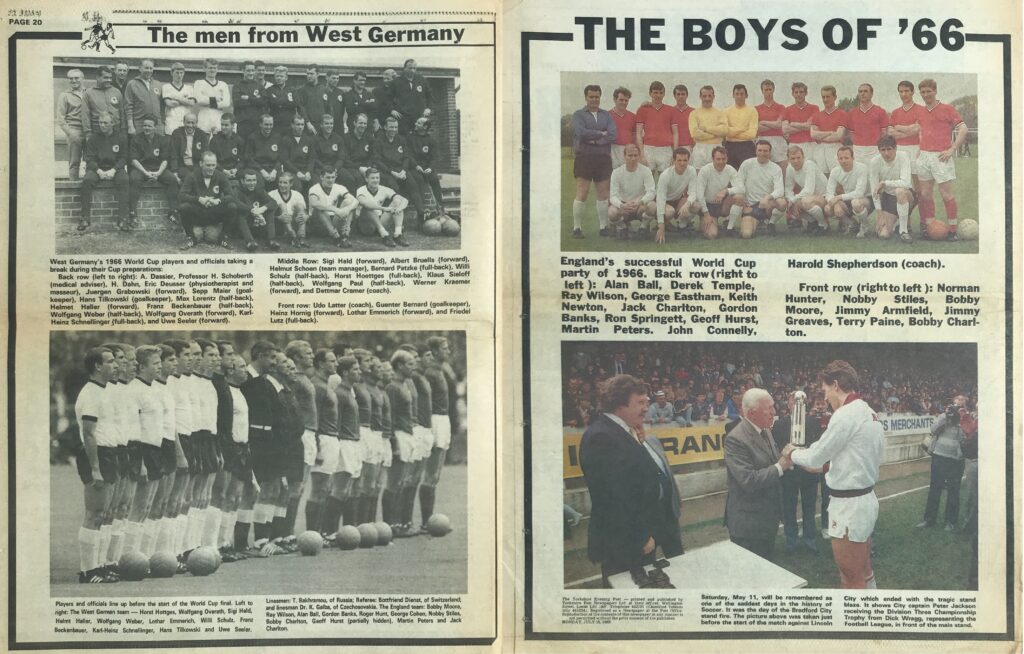 England v West Germany at Elland Road, 1985 - Yorkshire Evening Post preview