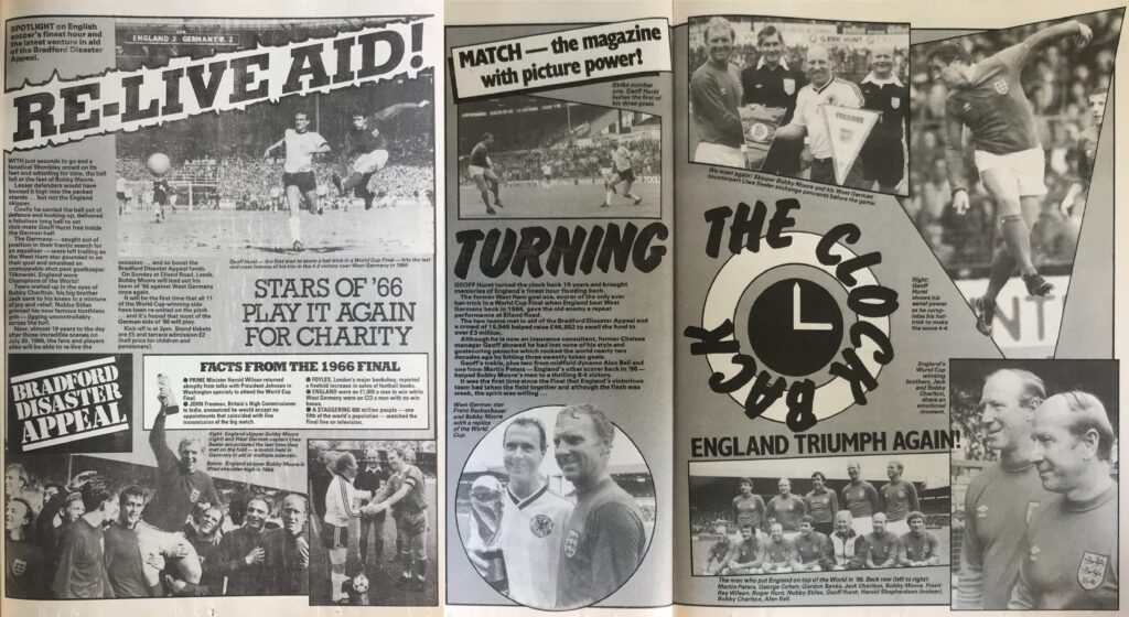 England v West Germany at Elland Road, 1985 - Match magazine
