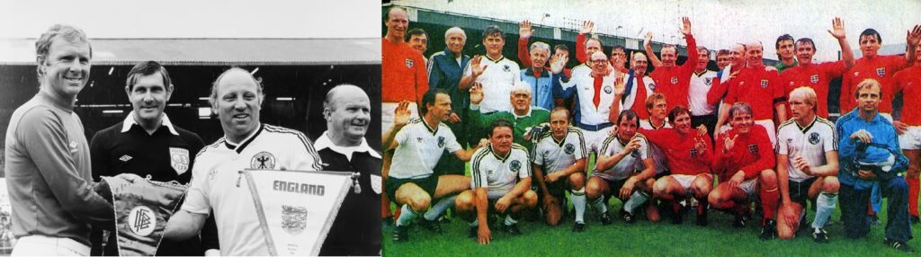 England v West Germany at Elland Road, 1985 - captains & teams