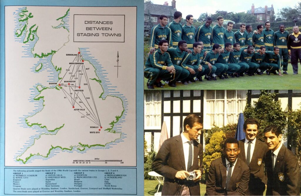 1966 World Cup Map - Brazil