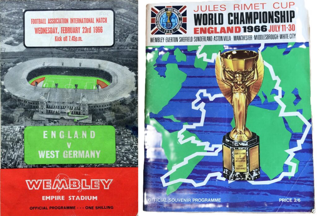 1966 Programmes - v West Germany, Feb 1966; World Cup Finals