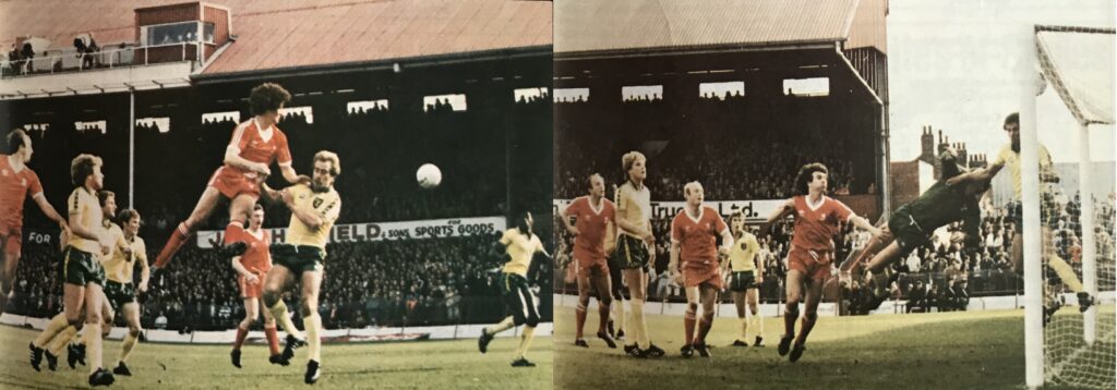 Middlesbrough v Norwich, 1980 match action