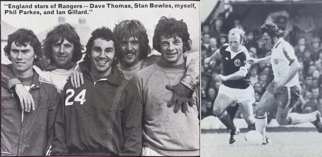 QPR England stars; Archie Gemmill & Gerry Francis