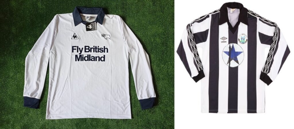 Early shirt sponsors - Derby & Newcastle