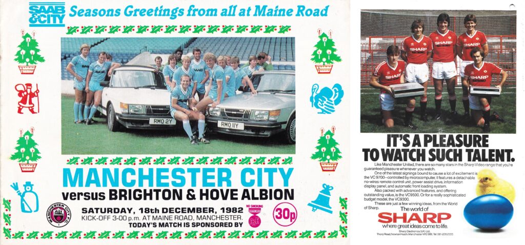 Manchester shirt sponsors 1982/83