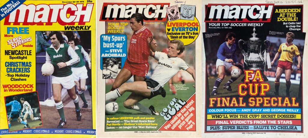 Match magazines with shirt sponsors, 1979-84