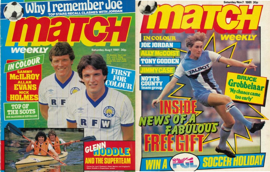 Match magazines with shirt sponsors, 1981
