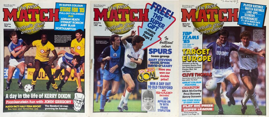 Match magazines with shirt sponsors, 1985