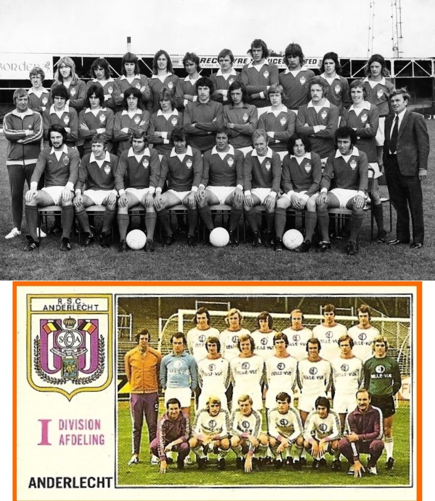 Wrexham-Anderlecht, 1976 - team groups