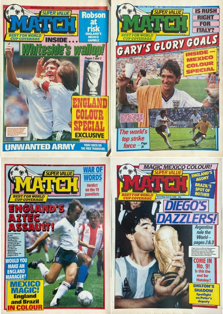 Match covers during the 1986 finals